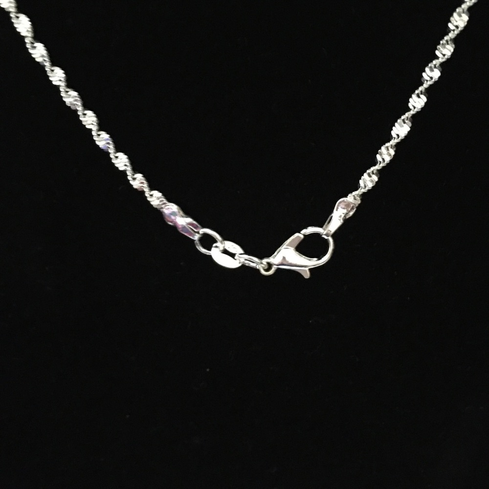 Sterling Silver Stamped 925 Wave/Rope Chain. New - Picture 3 of 7